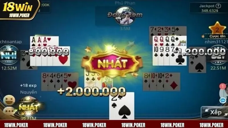Phỏm 18WIN game bài đơn giản nhưng không kém phần thú vị 